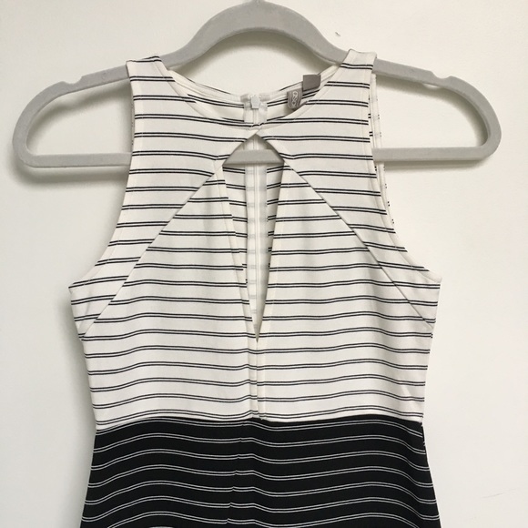 ASOS black and white striped midi dress - Picture 2 of 7